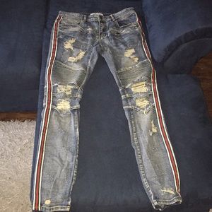 Men’s Embellish jeans distressed